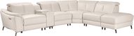 Naples Leather 6 Pc Dual Power Reclining Sectional