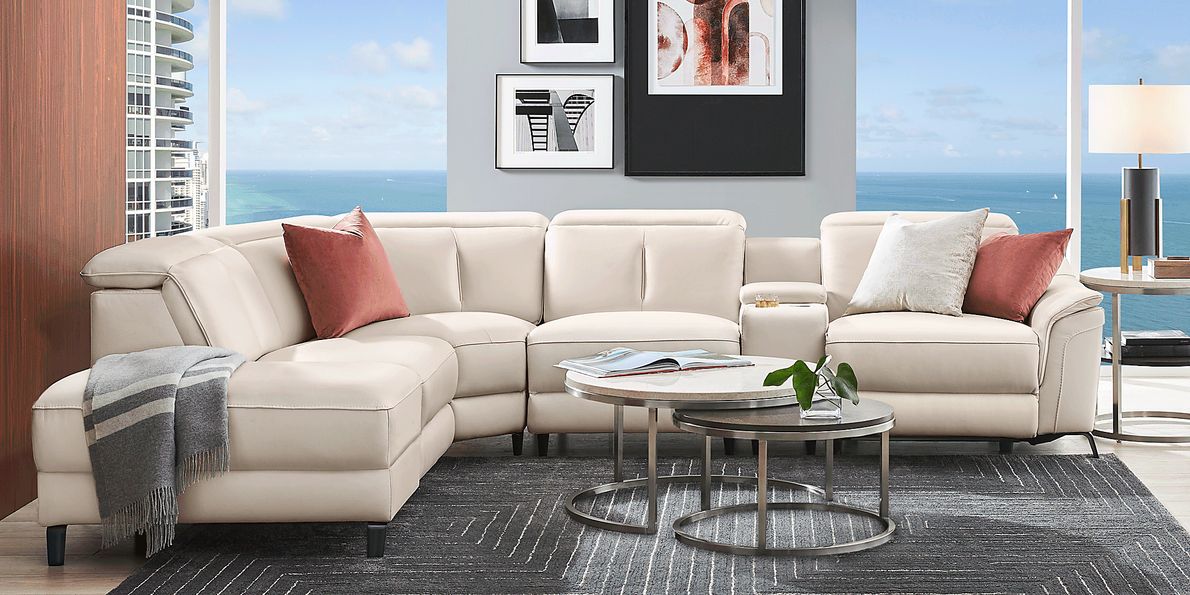 Naples 9 Pc Leather Dual Power Reclining Sectional Living Room