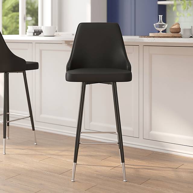 Narain Black Barstool, Set of 2 - Thumbnail - Image 2
