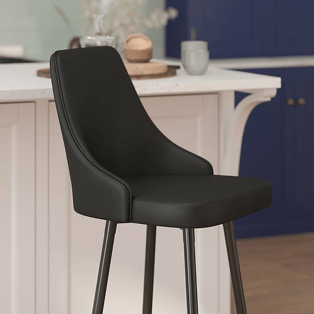 Narain Black Barstool, Set of 2 - Thumbnail - Image 4