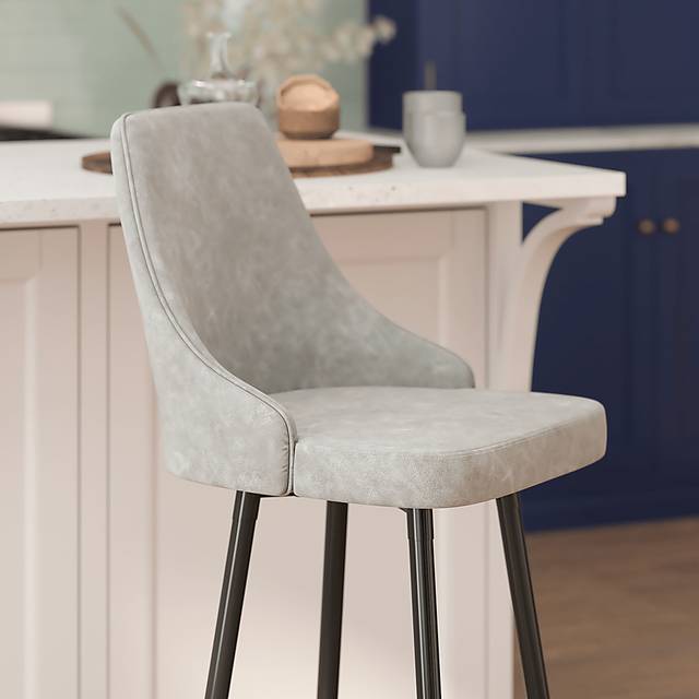 Narain Gray Bar Stool, Set of 2 - Thumbnail - Image 4