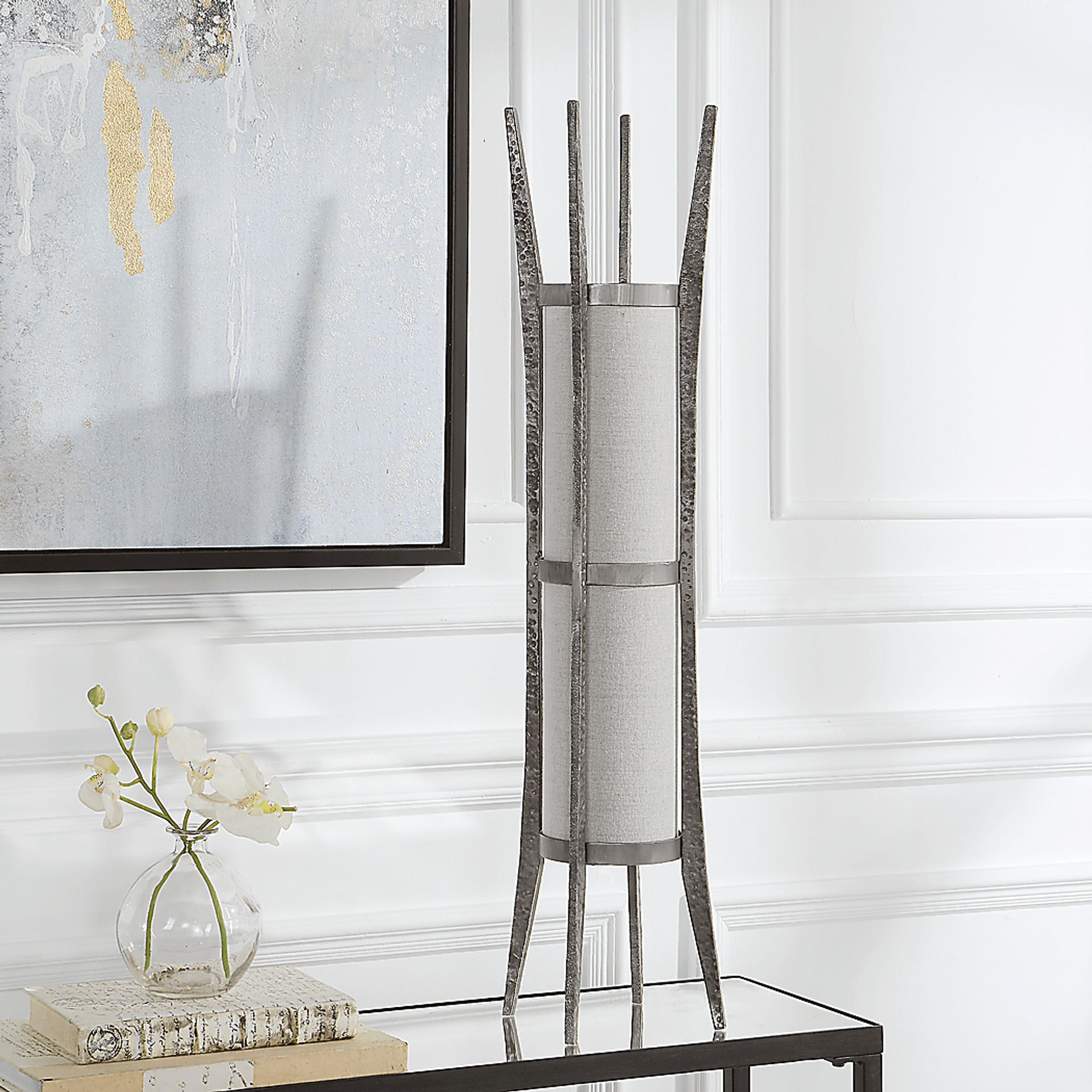 Naranja Trail Pewter Lamp - Image 2