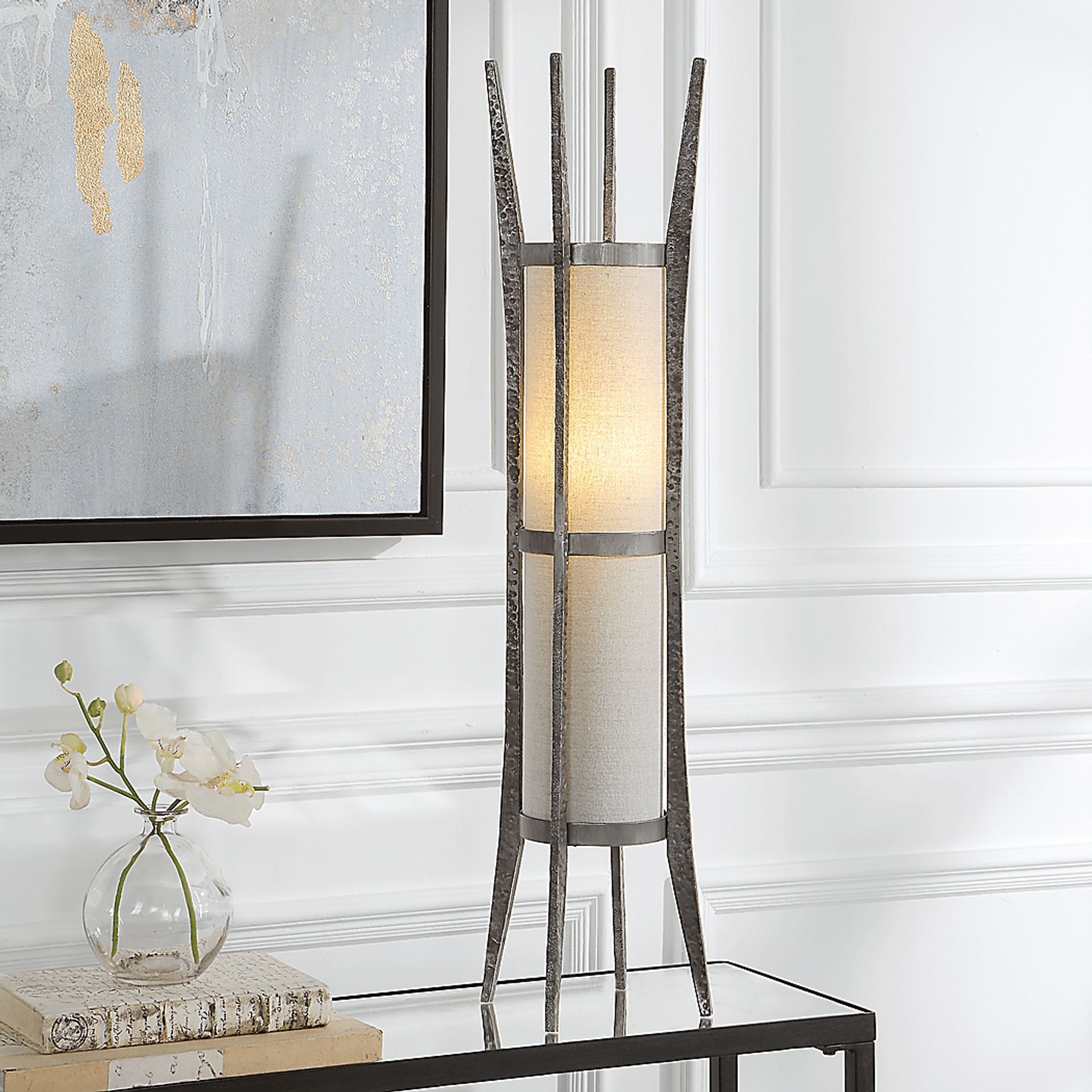 Naranja Trail Pewter Lamp - Image 3