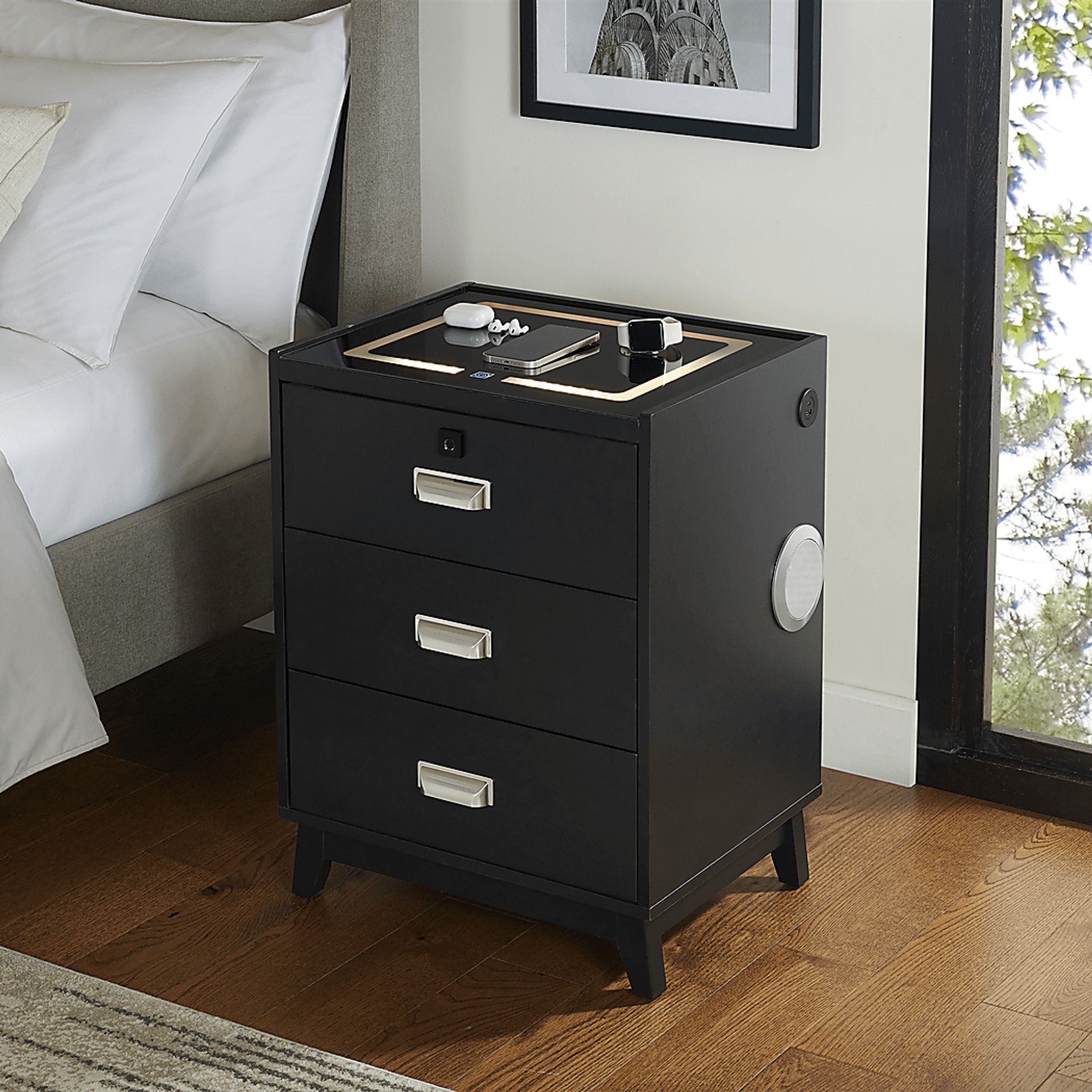 Narcis Black Nightstand - Image 2