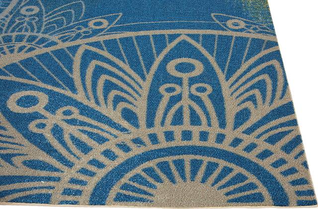 Narely Blue 8' x 11' Indoor/Outdoor Rug - Thumbnail - Image 4