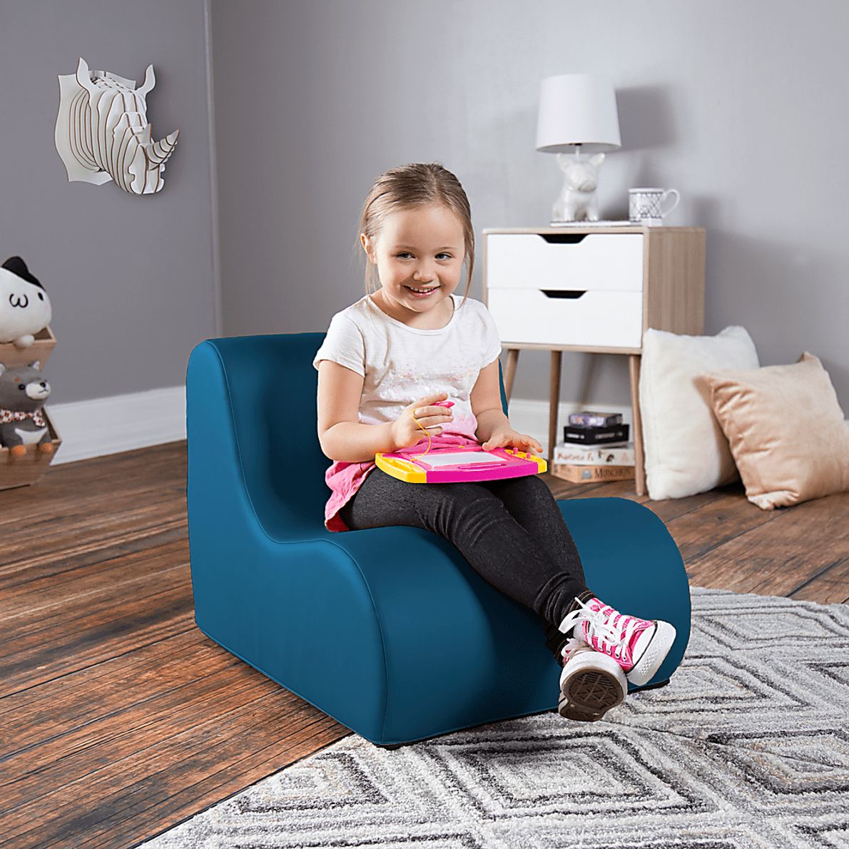 Kids Nariko Blue Small Chair - Rooms To Go