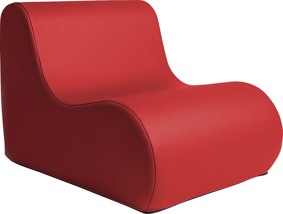 Nariko Red Vinyl Fabric Small Chair | Rooms to Go