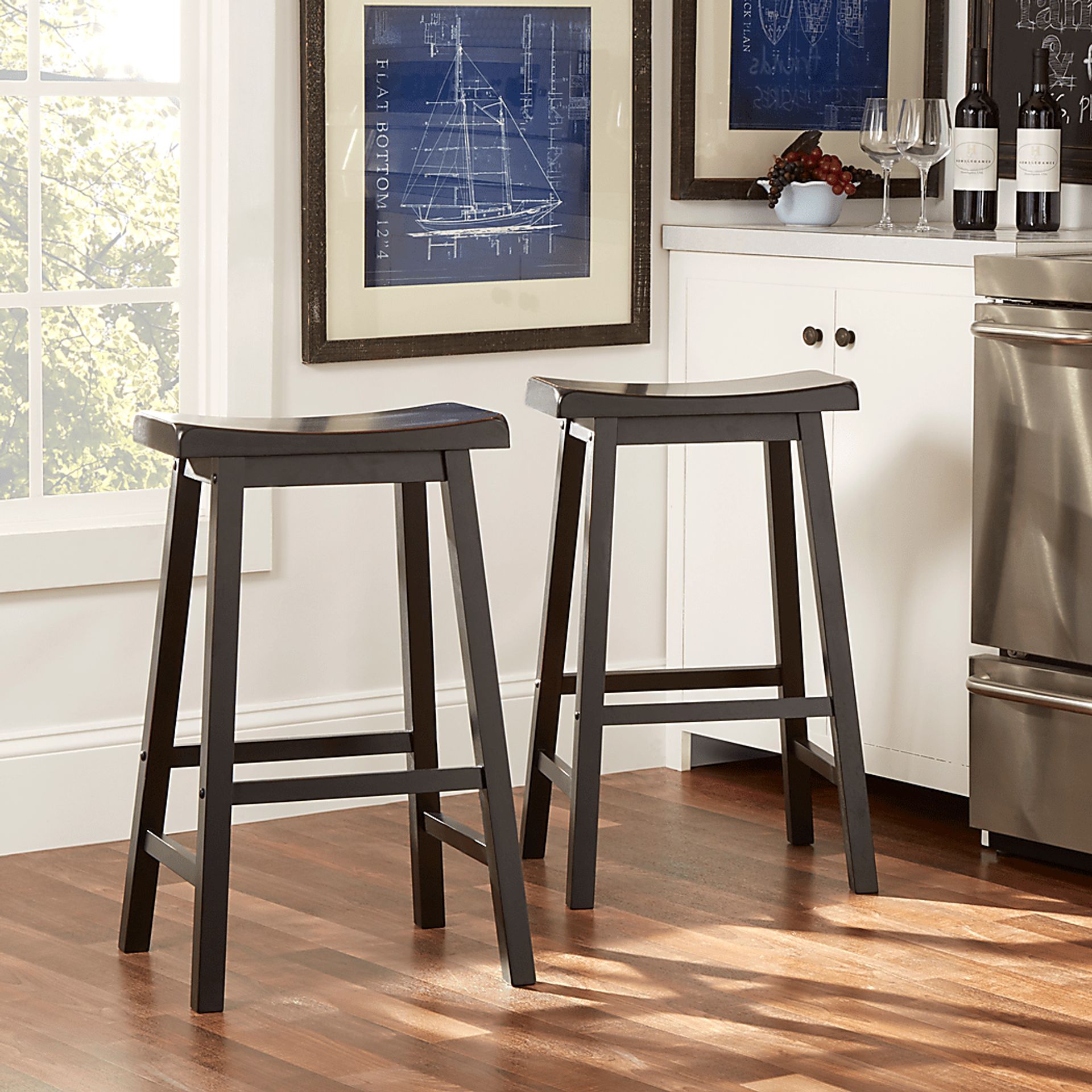 Nario Black Barstools (Set of 2) - Image 2