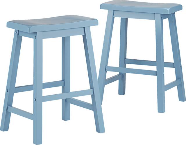 Nario Blue Counter Height Stools (Set of 2) - Thumbnail - Image 1