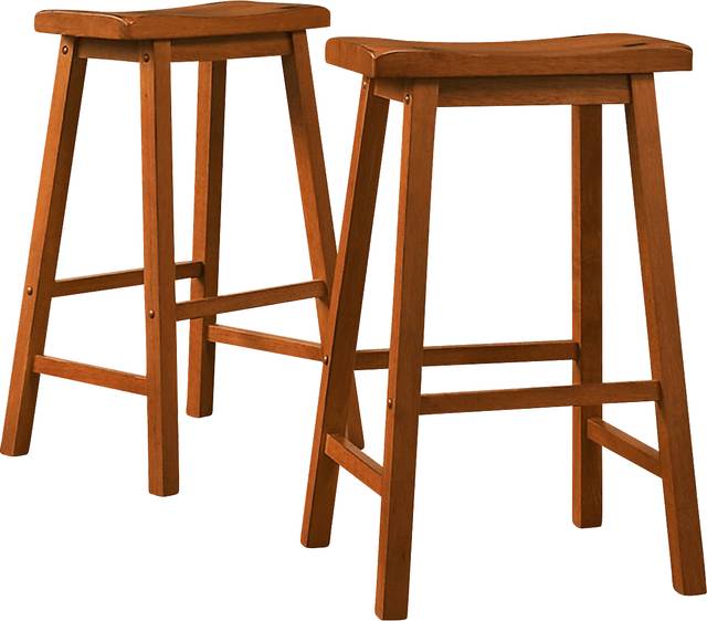 Nario Brown Barstools (Set of 2) - Thumbnail - Image 1