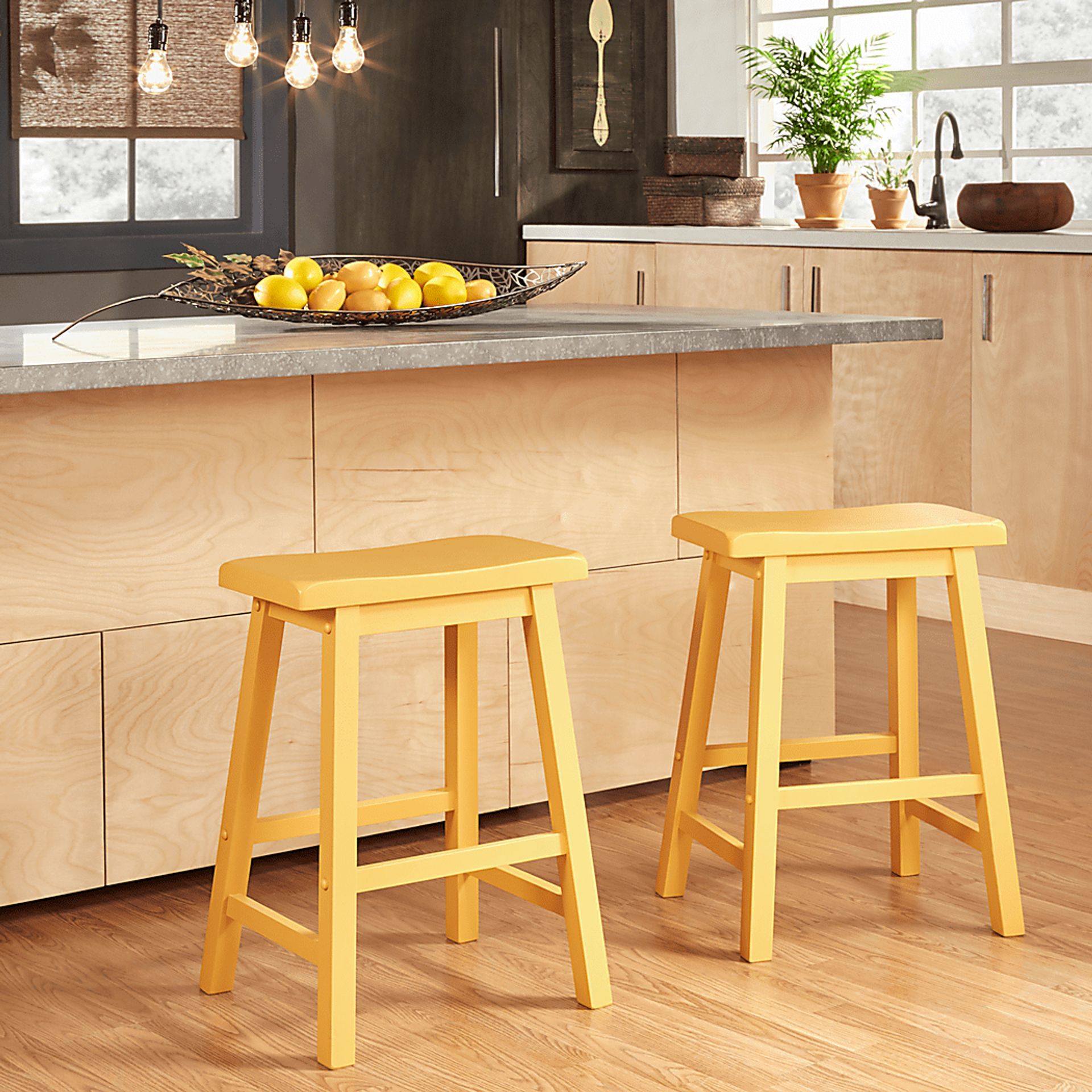 Nario Yellow Counter Height Stools (Set of 2) - Image 2