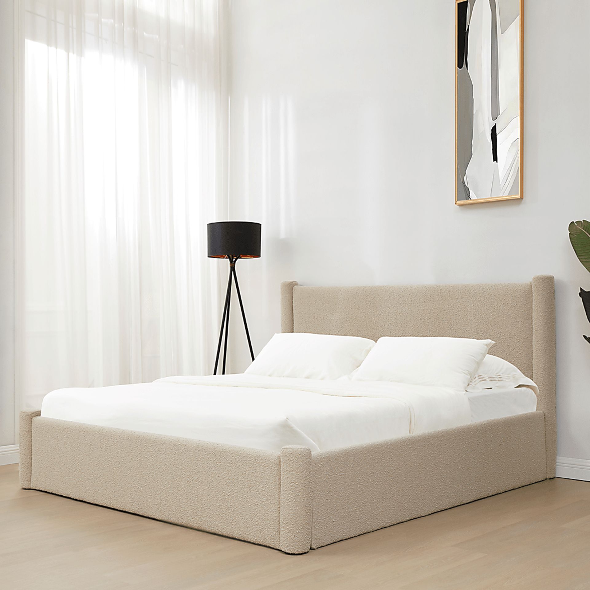 Narset Oatmeal King Bed - Image 2