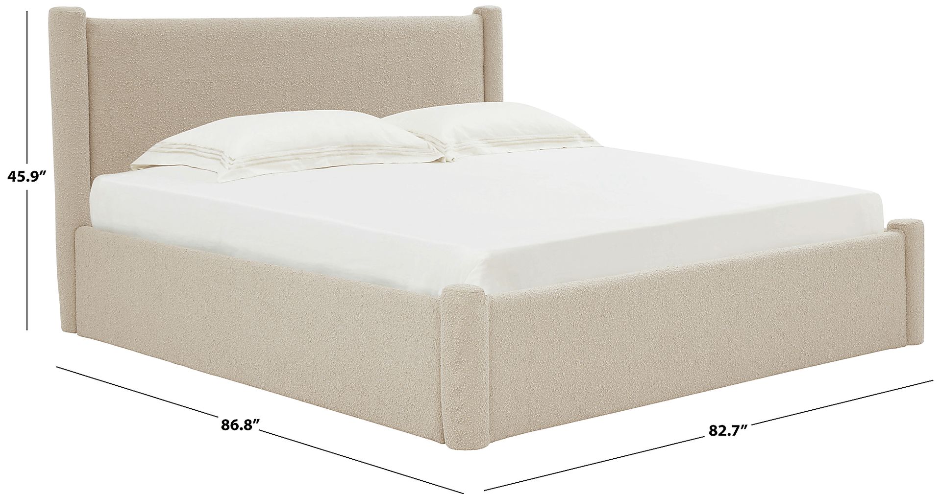 Narset Oatmeal King Bed - Image 6