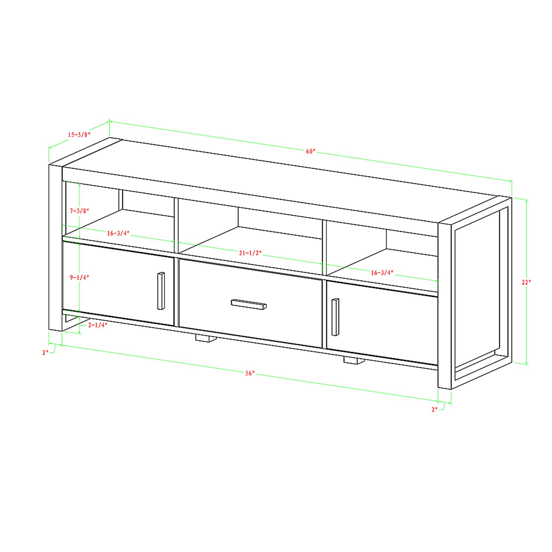Nash Black 60 in. Console - Image 7