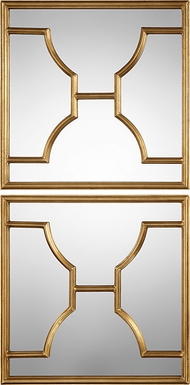 Nash Gold Mirror, Set of 2