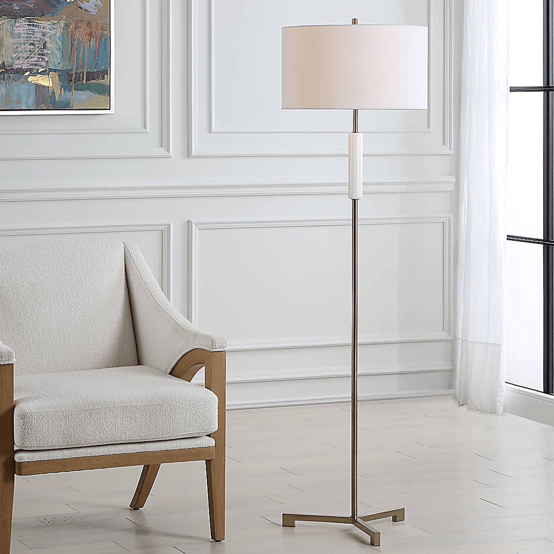 Nashua Cay Brass Floor Lamp - Image 2