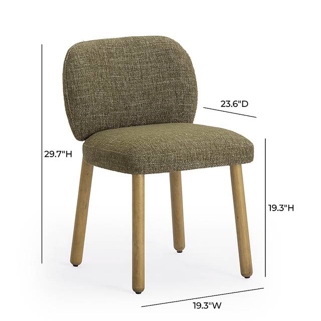 Nassan I Olive Green Dining Chair - Thumbnail - Image 2