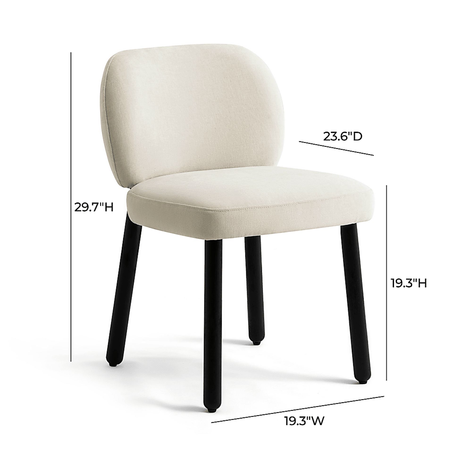 Nassan II Cream Dining Chair - Image 3