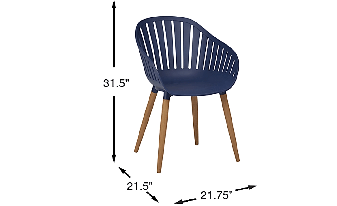 Nassau Blue Outdoor Side Chair