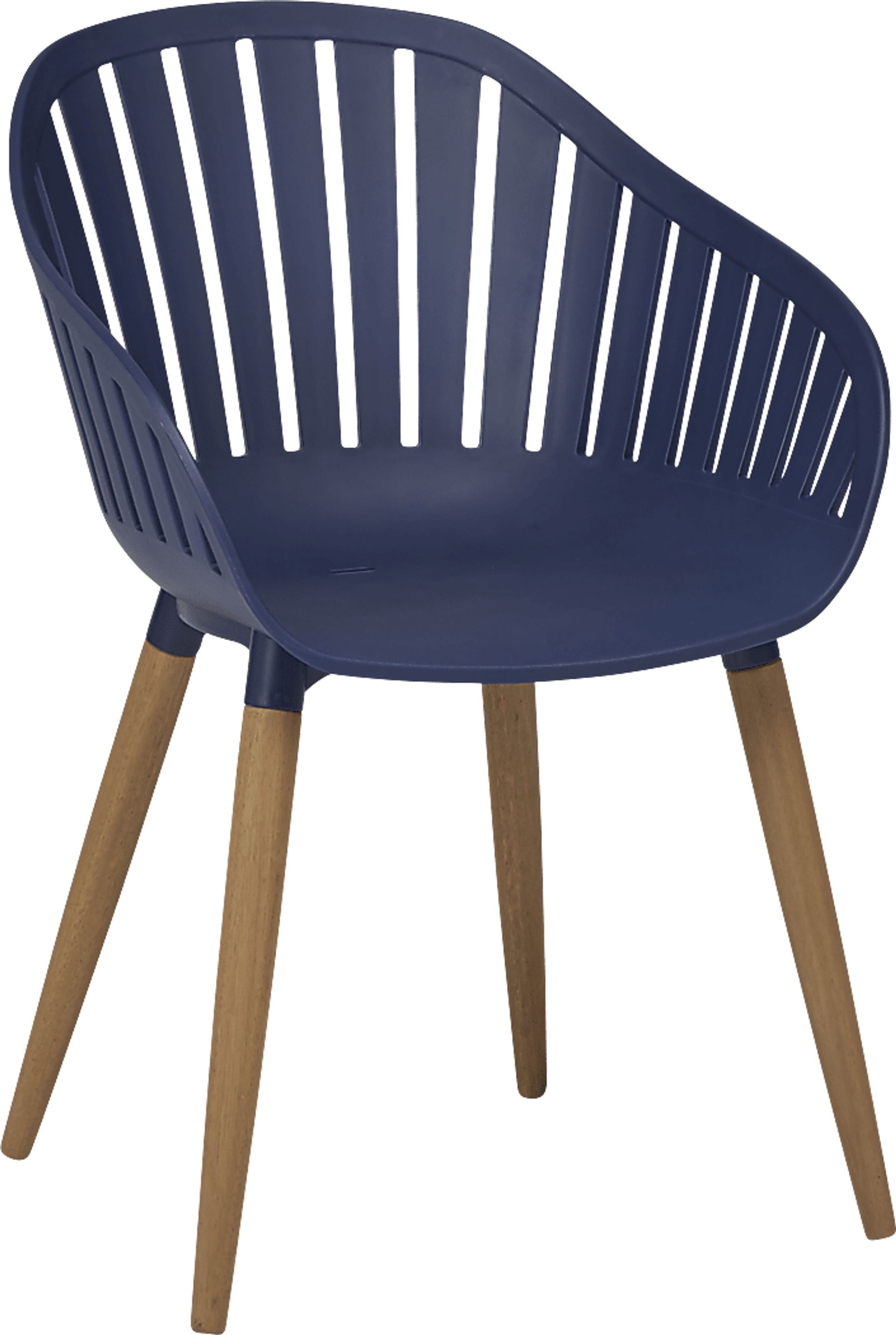 Nassau 5 Pc Light Wood Fruitwood Blue Outdoor Dining Set With Side ...