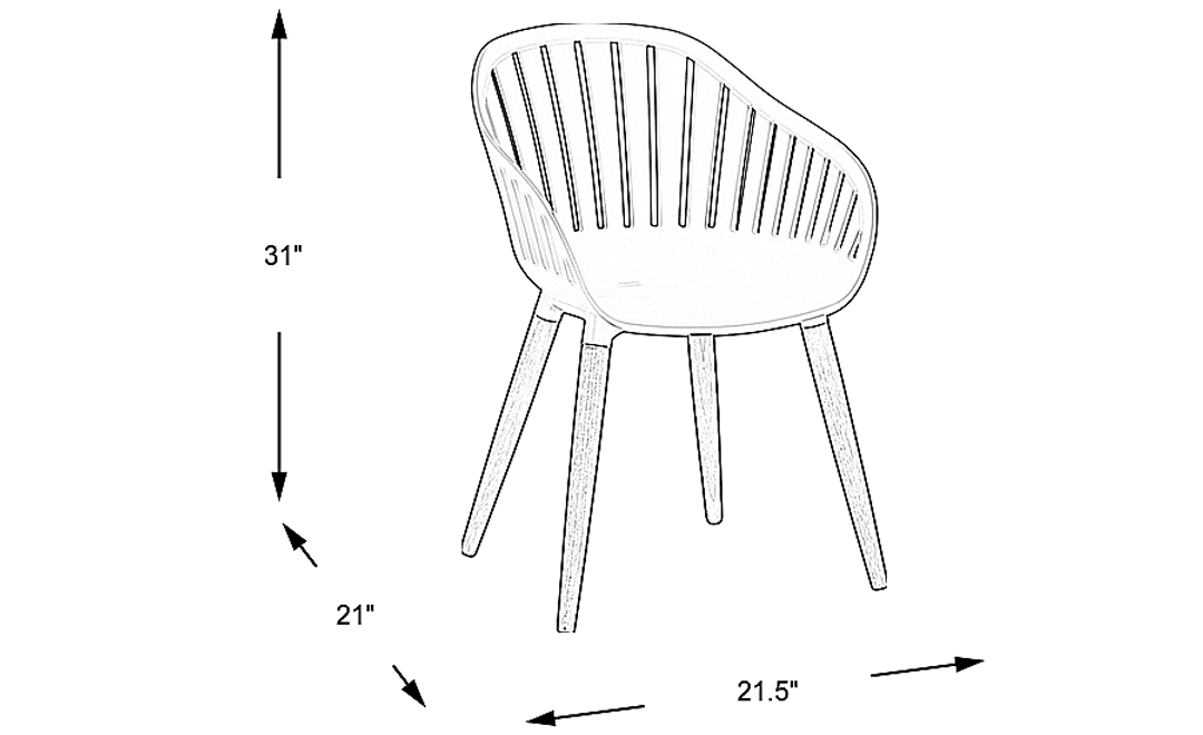 Nassau Green Outdoor Side Chair