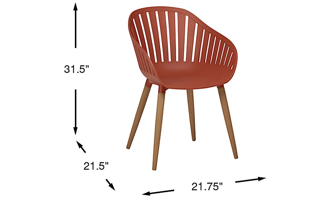 Nassau Orange Outdoor Side Chair