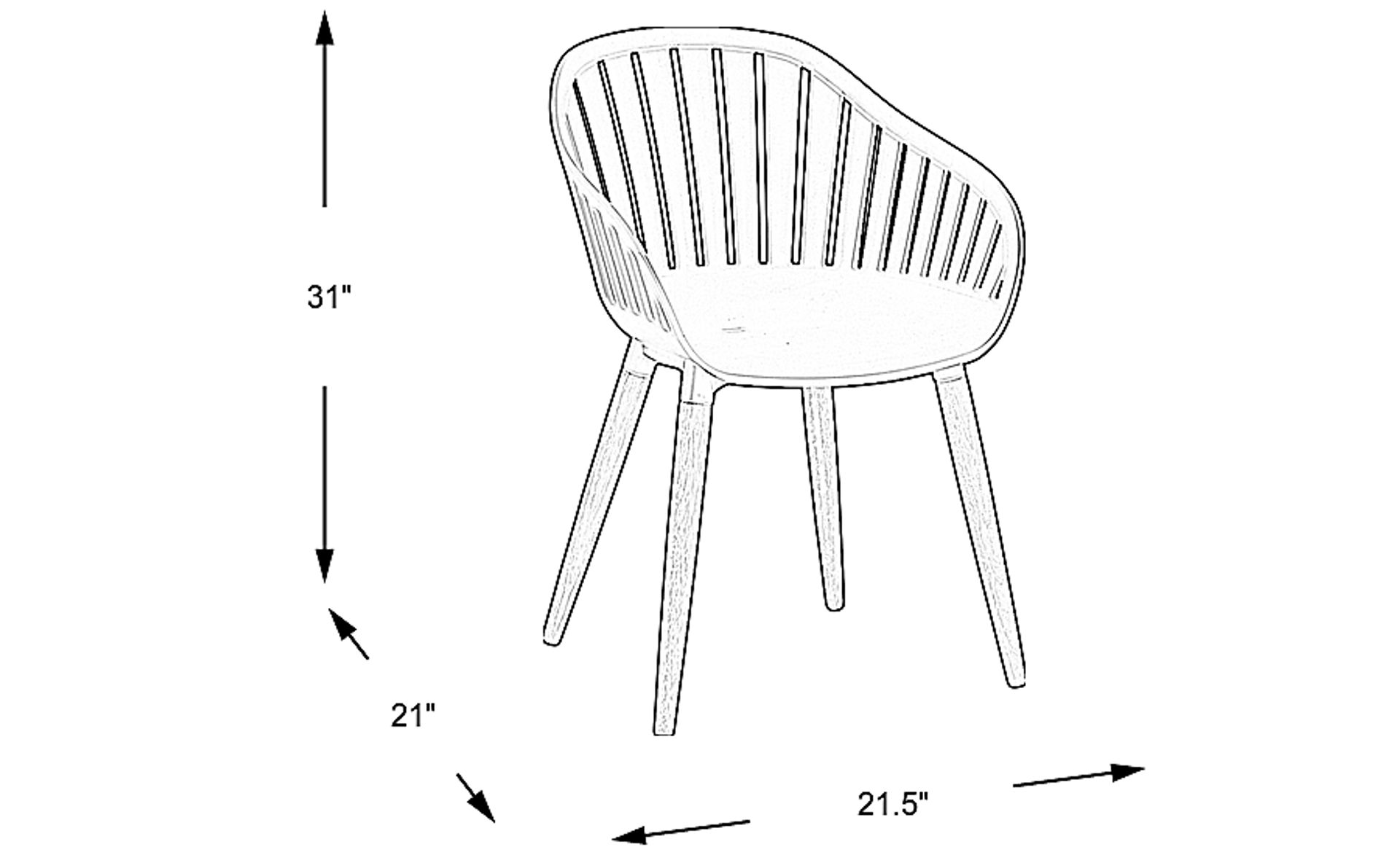 Dimension Image. Please refer to the Dimension Tab on this page for dimension details.