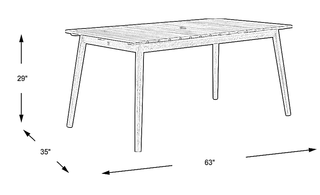 Nassau Rectangle Outdoor Dining Table