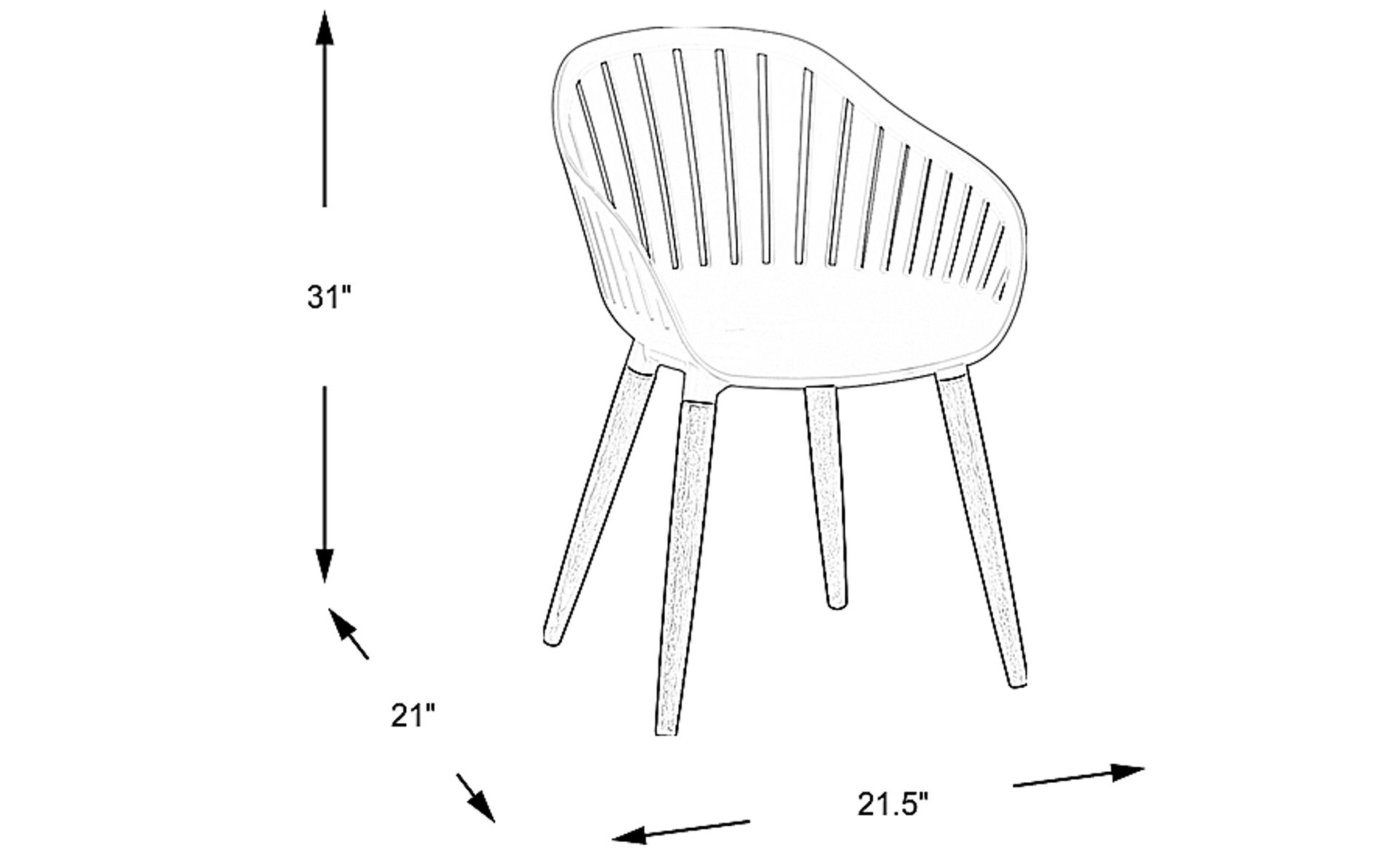 Dimension Image. Please refer to the Dimension Tab on this page for dimension details.
