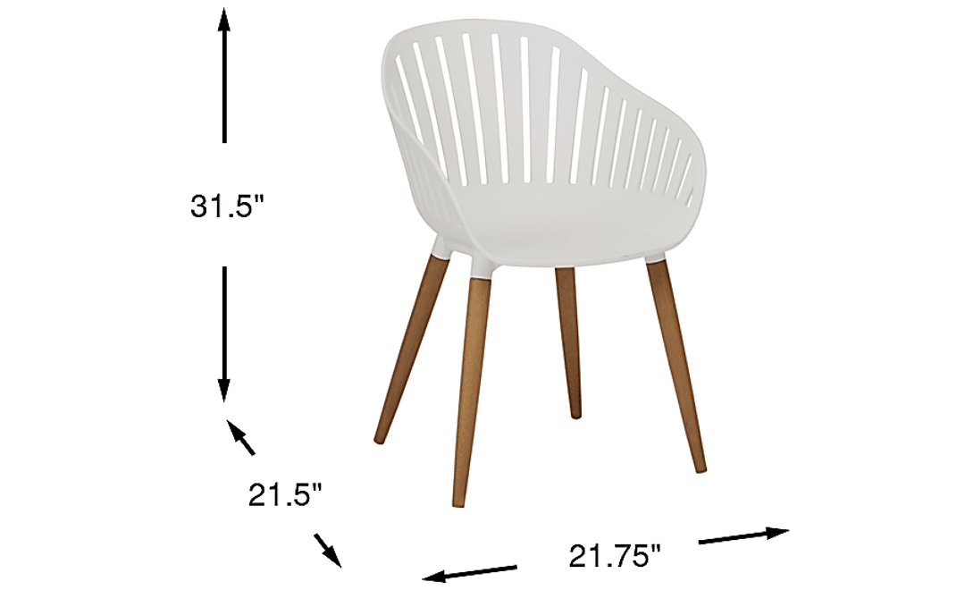 Nassau White Outdoor Side Chair