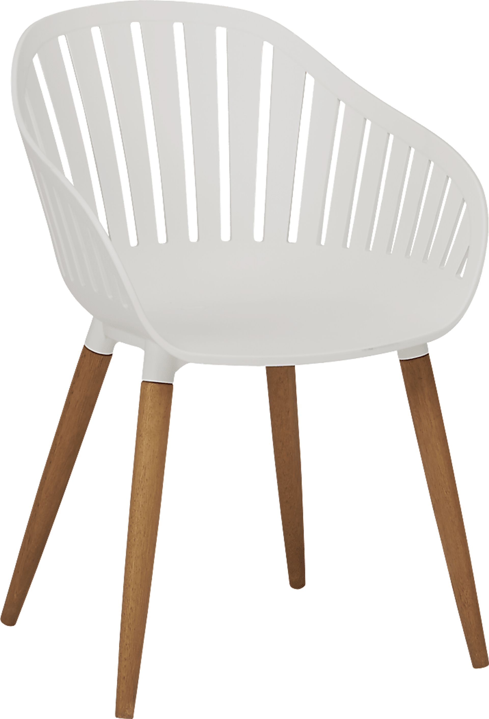 Nassau 5 Pc Rectangle Outdoor Dining Set with White Chairs - Image 3