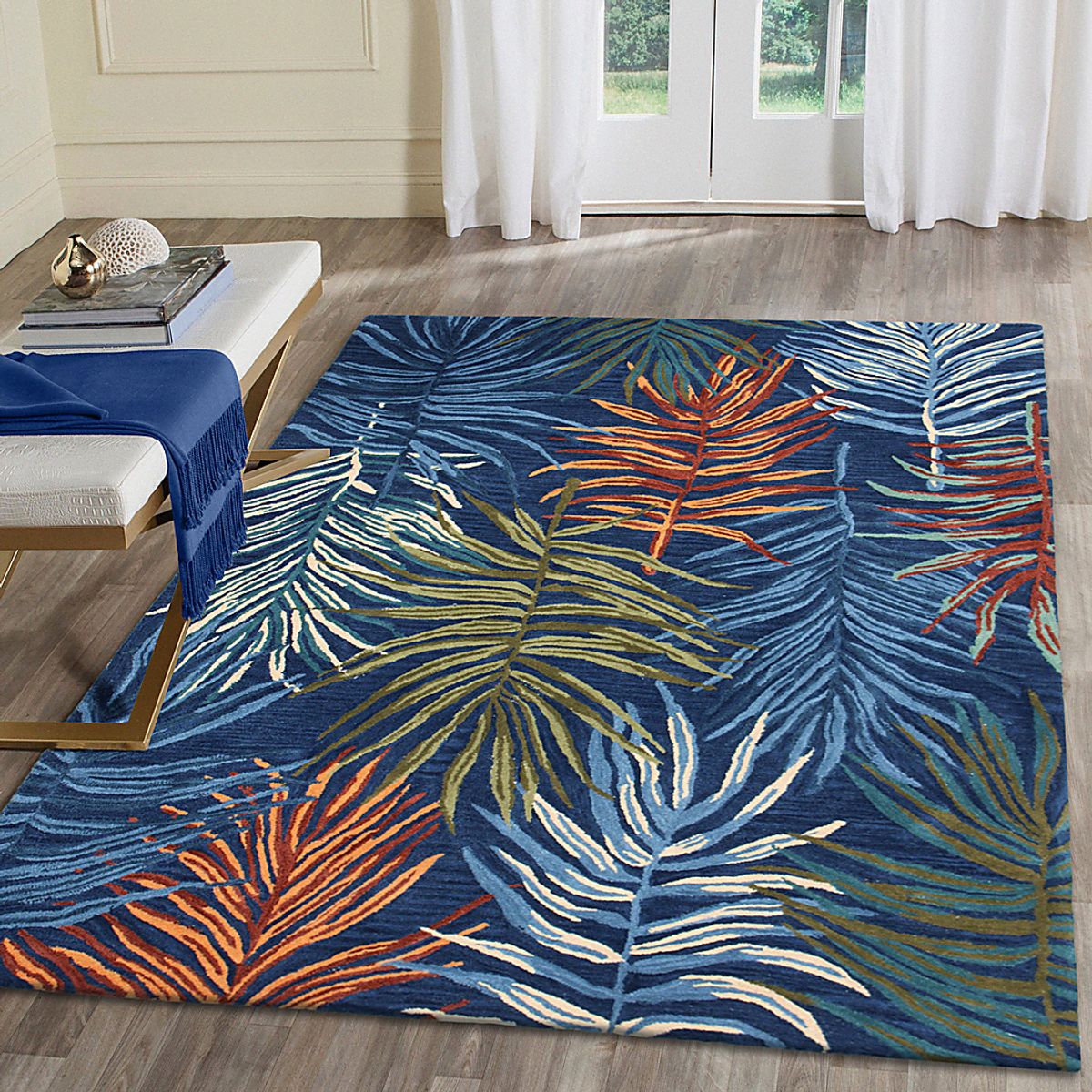 Nassella navy blue rugs rooms to go