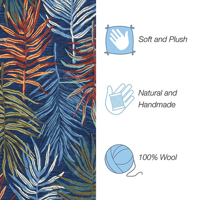 Nassella Navy 7'6 x 9'6 Rug - Thumbnail - Image 4