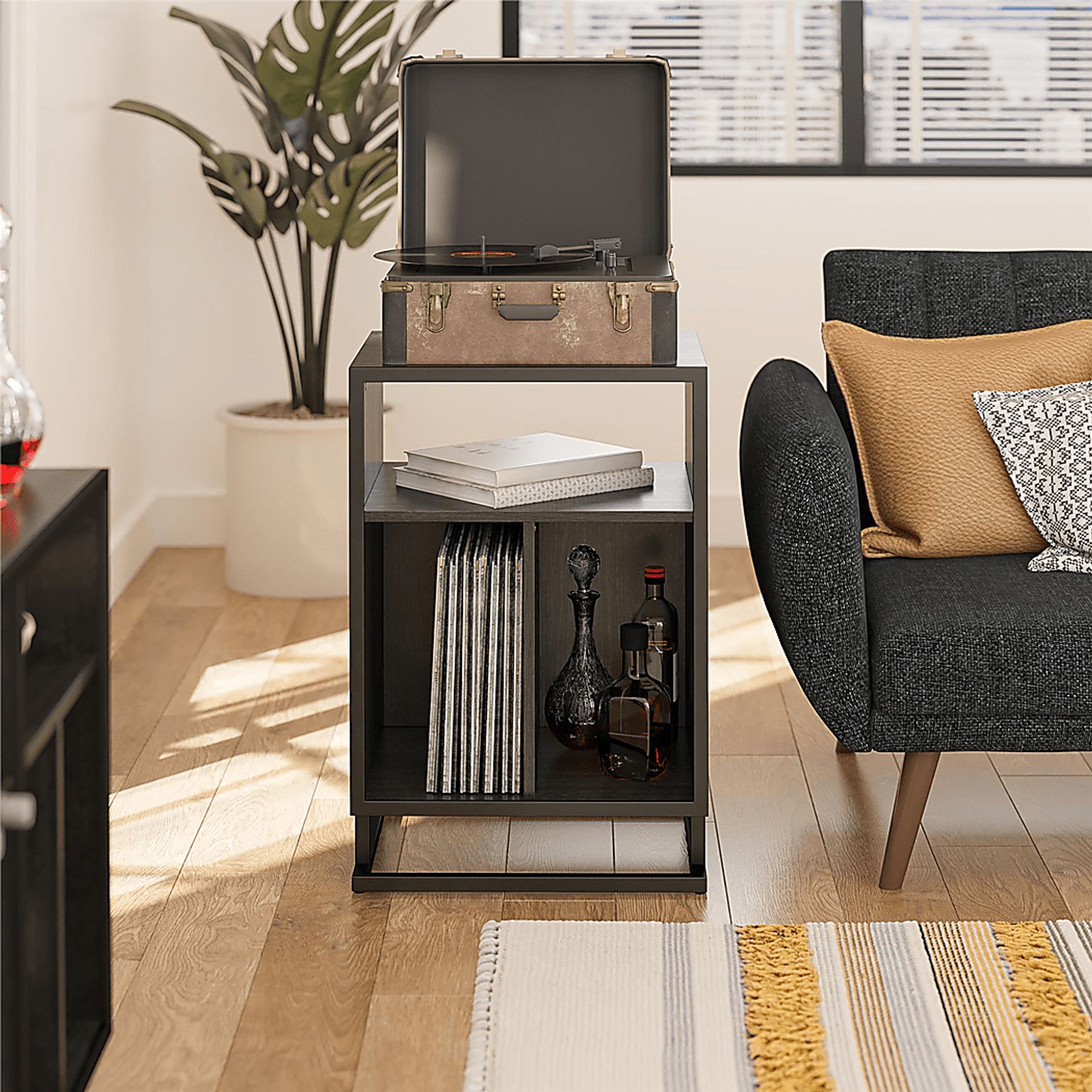 Nassi Black Storage End Table - Image 2