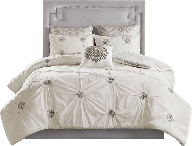 Nasworthy Ivory 6 Pc Full/Queen Comforter Set - Thumbnail - Image 7