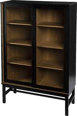 Natalbany Black Curio Cabinet - Thumbnail - Image 1