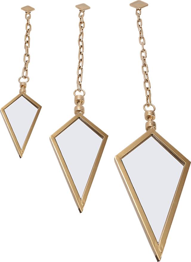 Natalen Gold Mirror, Set of 3 - Thumbnail - Image 1