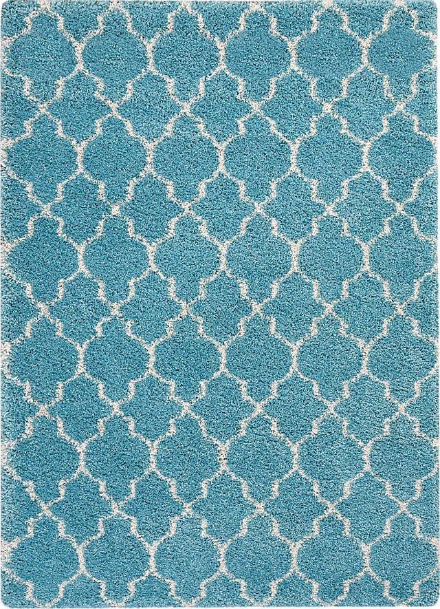 Natalia Aqua 7'10 x 10'10 Rug - Thumbnail - Image 1
