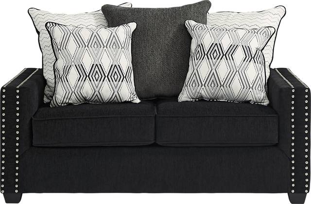 Natalia Black 7 Pc Living Room - Thumbnail - Image 4