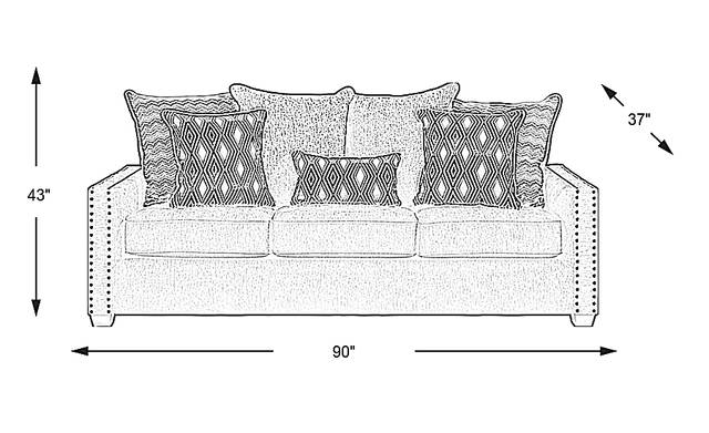 Dimension Image. Please refer to the Dimension Tab on this page for dimension details.