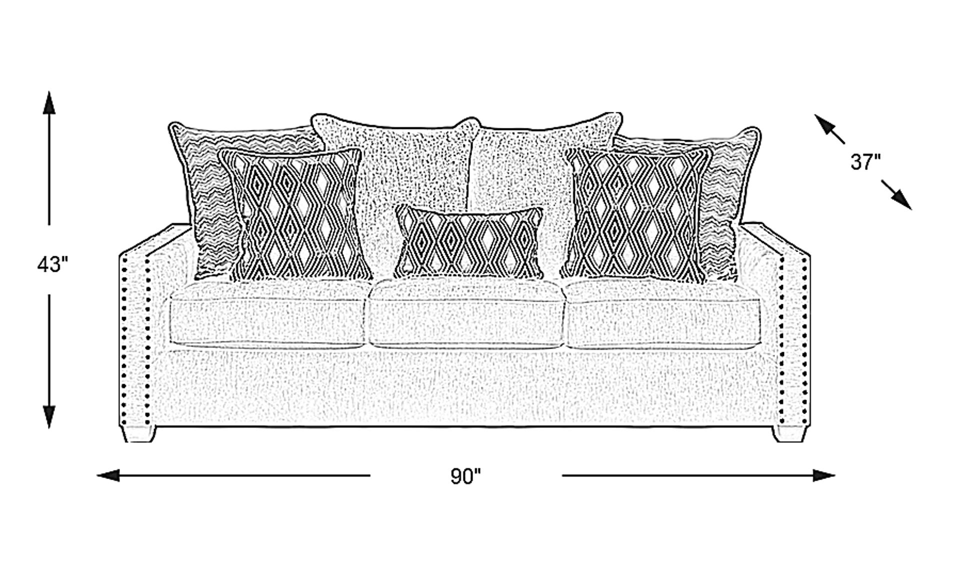 Dimension Image. Please refer to the Dimension Tab on this page for dimension details.