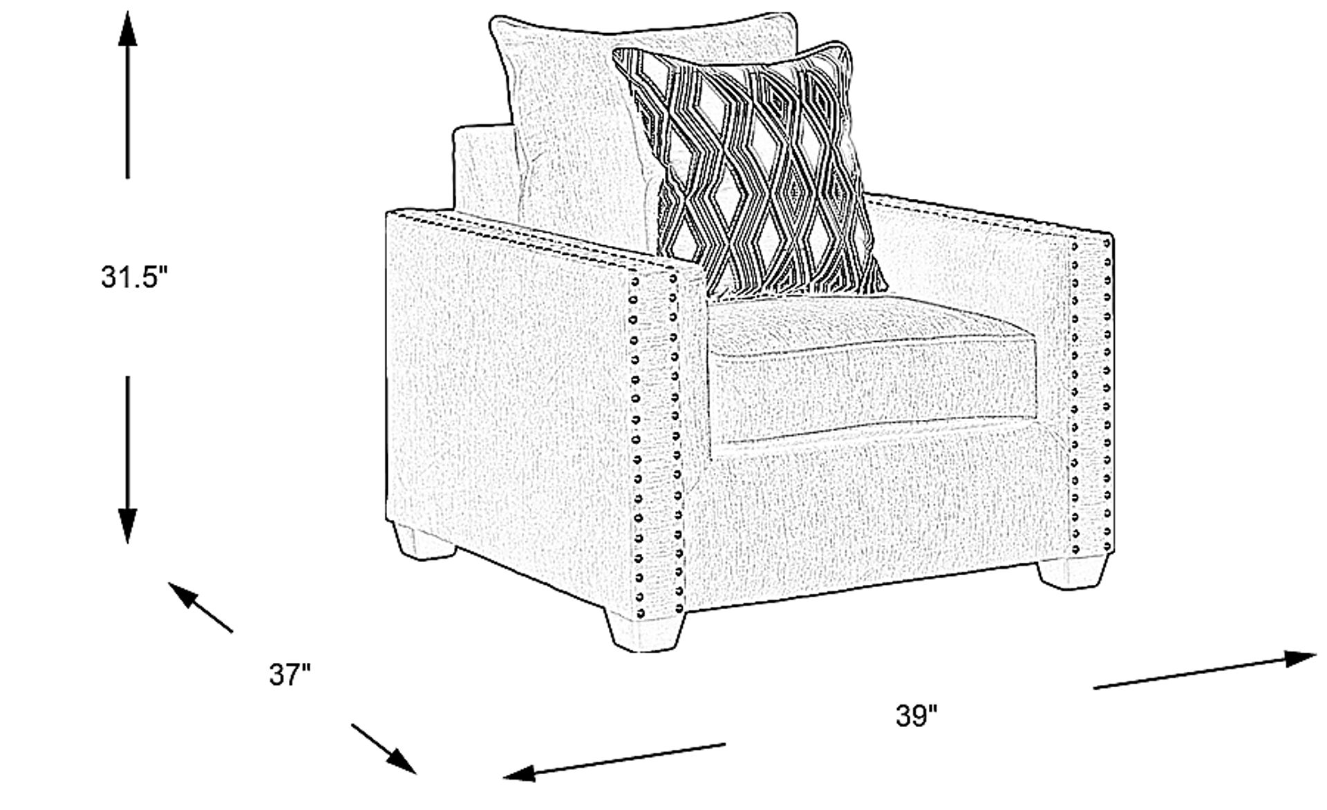 Dimension Image. Please refer to the Dimension Tab on this page for dimension details.