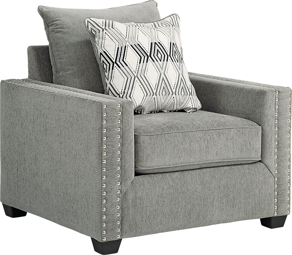 Natalia Gray Polyester Fabric Chair | Rooms to Go