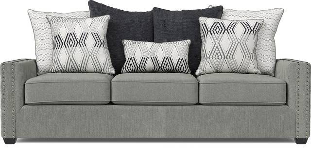 Natalia Gray 7 Pc Living Room with Gel Foam Sleeper Sofa - Thumbnail - Image 2