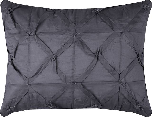 Natasia Dark Gray Standard Sham - Thumbnail - Image 1