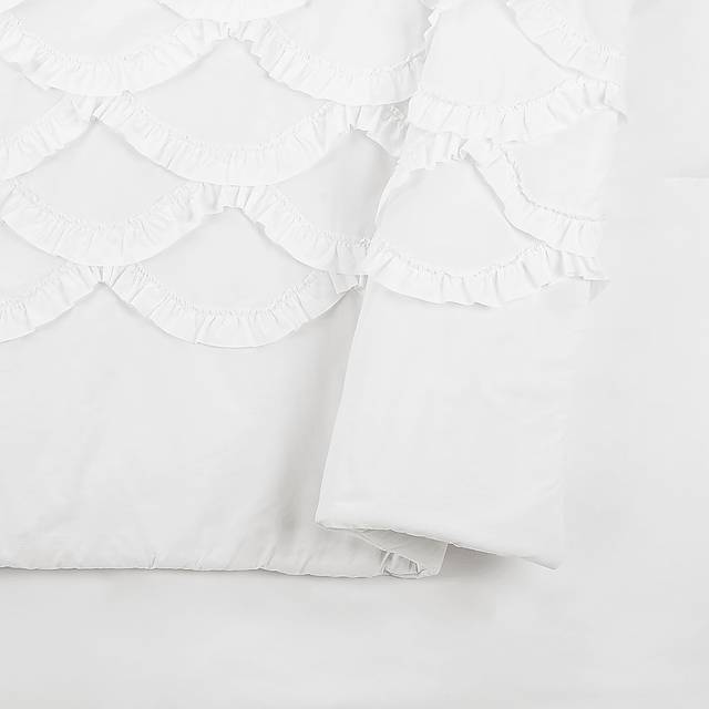 Nathaira White 4 Pc Full/Queen Comforter Set - Thumbnail - Image 6