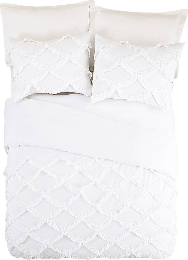 Nathaira White 4 Pc King Comforter Set - Thumbnail - Image 2