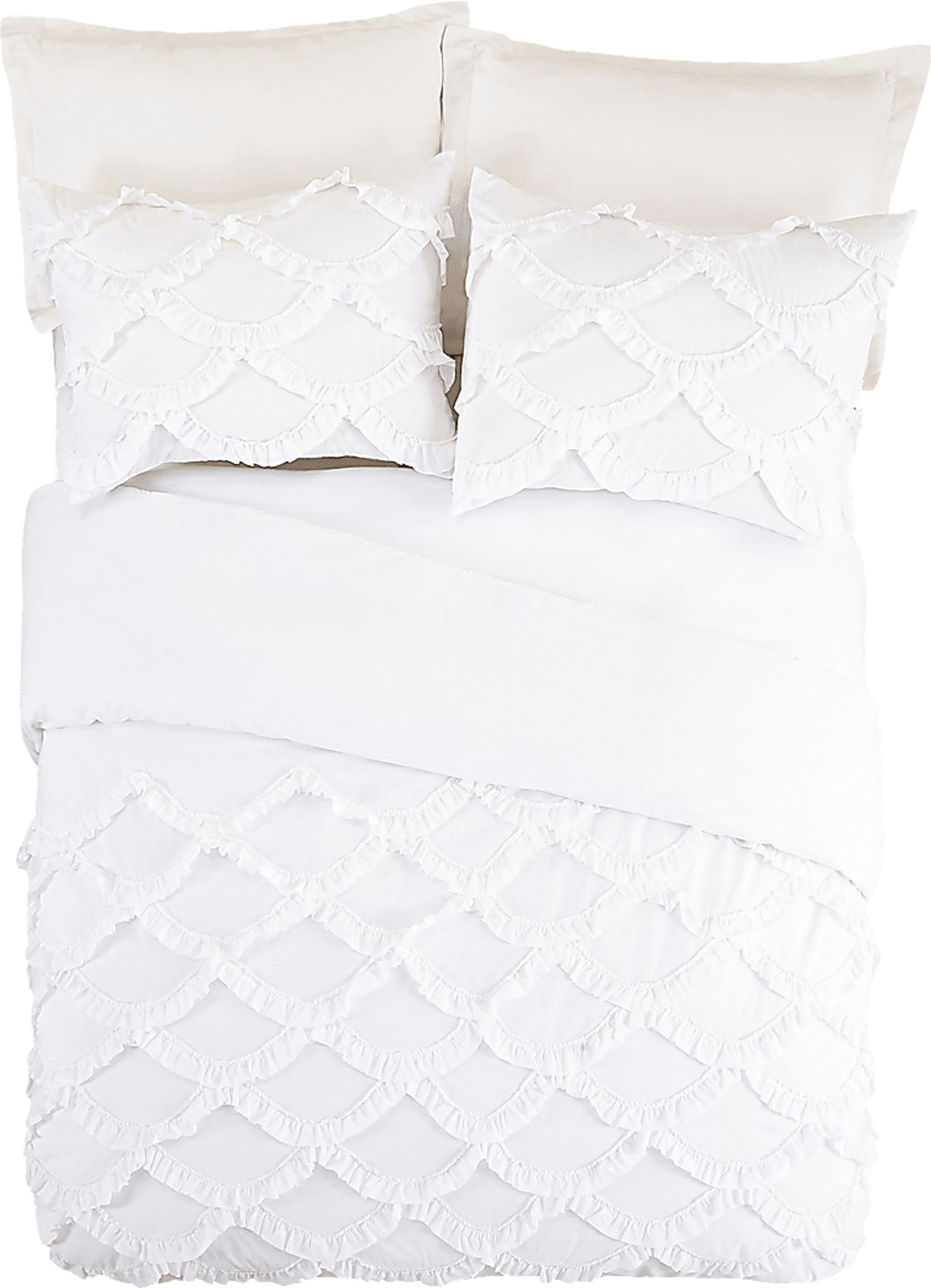 Nathaira White 4 Pc King Comforter Set - Image 2