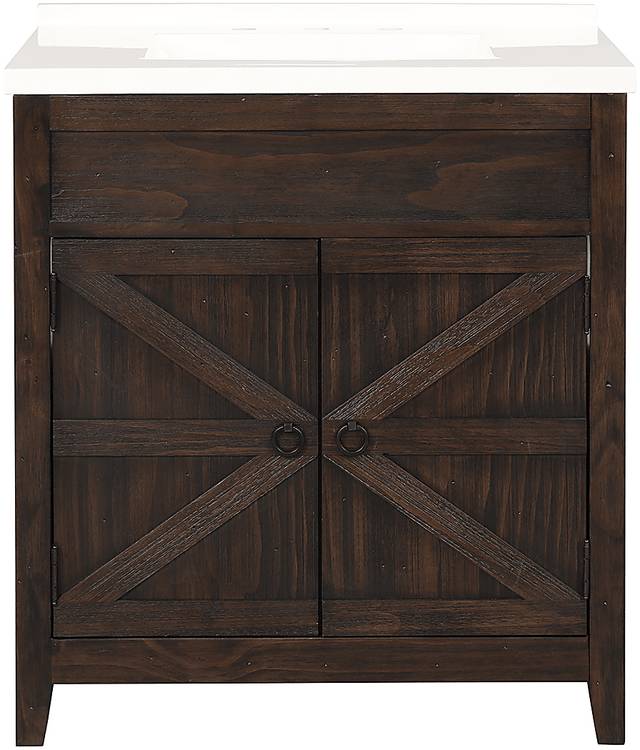 Nathlien Dark Brown Single Vanity Sink - Thumbnail - Image 2