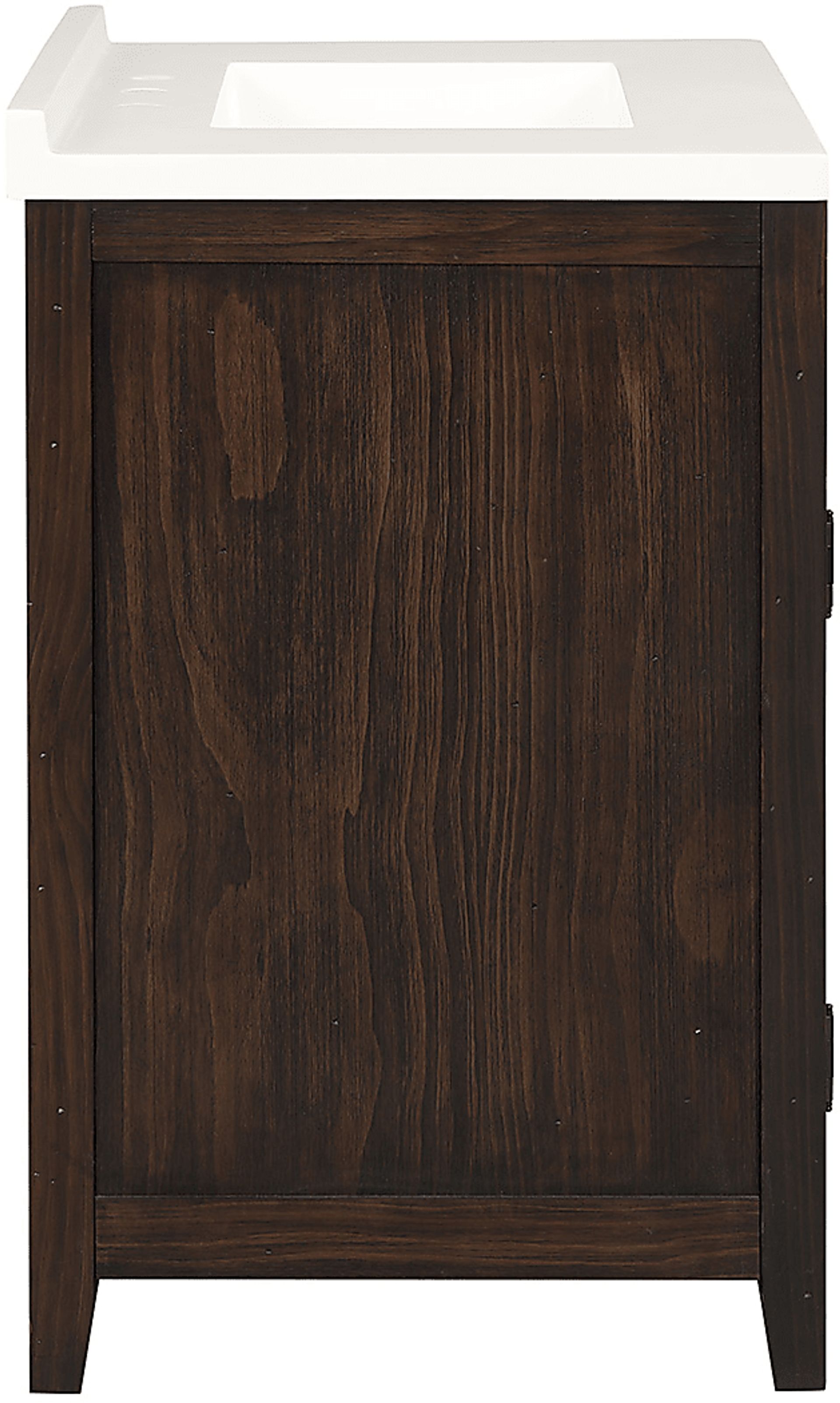 Nathlien Dark Brown Single Vanity Sink - Image 3